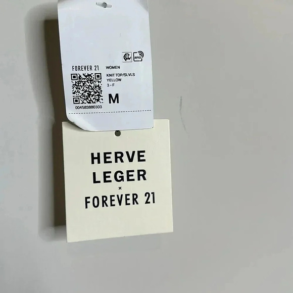 HERVE LEDGER x Forever 21 Crossover Bandage Crop Top in Neon Yellow Size M - Picture 7 of 7